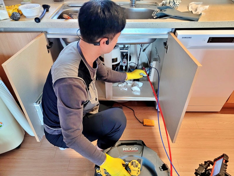 배관 청소 완료 후